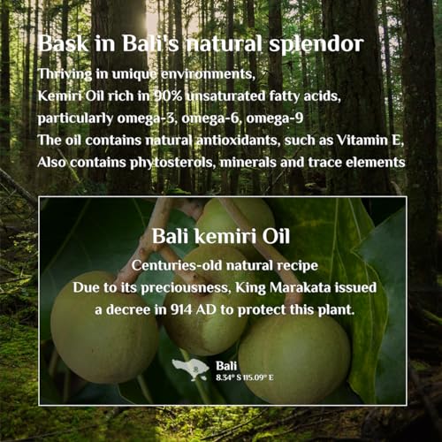 Kemiri Oil - Strengthening and Nourishing Hair Treatment, Split End Care, Plant-Based Comfort for Scalp, 2 Bottles