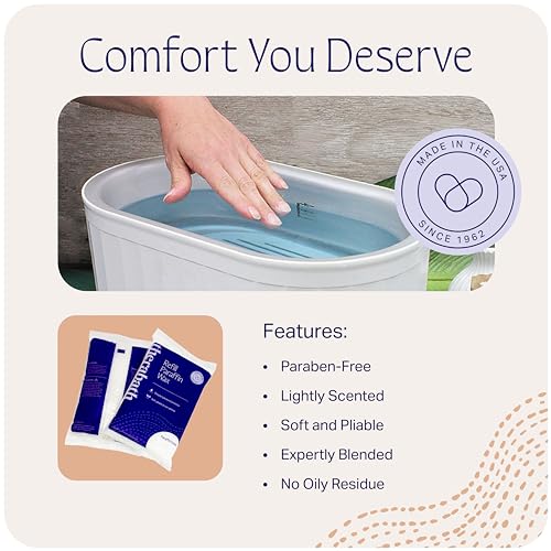 Therabath Paraffin Wax Refill - Thermotherapy - Use to Relieve Arthritis Discomfort, Stiff Muscles, & Dry Skin - for Hands, Feet, Body - Deeply Hydrates & Protects - Made in USA, 4 lb. PeachE