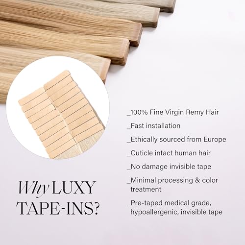 Luxy Tape-In Hair Extension Collection 24", 50g, Champagne Blonde, 20 pieces