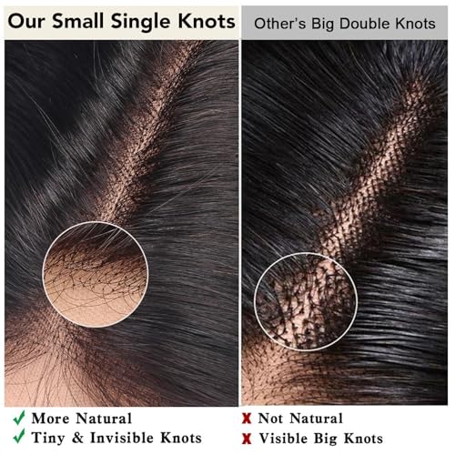 Hd closure 4x4 Straight Closure 22 Inch 4x4 Transparent Lace Closure Virgin Remy Human Hair Frontal Closure Pre Plucked With Baby Hair Natural Black Color