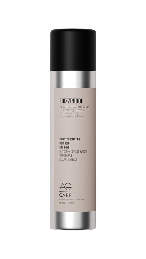 AG Care Frizzproof Argan Anti-Humidity Finishing Spray, Lightweight Flexible Hold – Blocks Frizz, Adds Shine, Humidity Protection – Argan Oil-Infused, 8 Oz