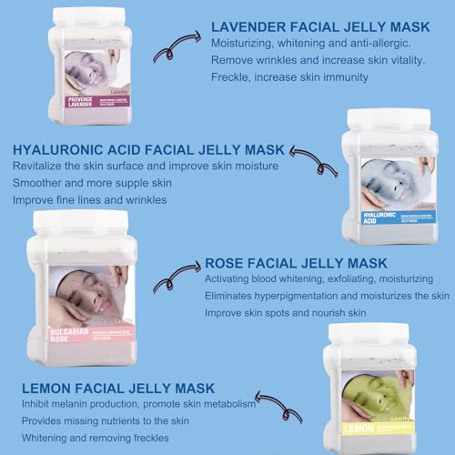 Jelly Mask Powder for Facials Professional Natural Gel Powder jelly Mask Peel Off Face Masks SkinCare, Moisturizing & Hydrating 23 Fl Oz (Hyaluronic Acid)