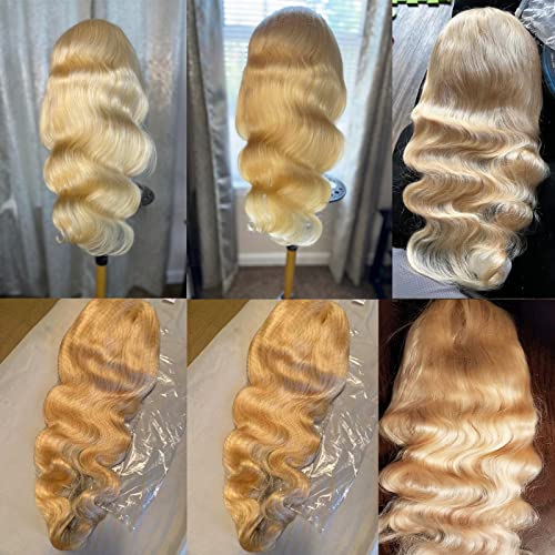 613 Lace Front Wig Human Hair 32inch 13x4 Blonde Lace Front Wigs Human Hair 180% Density 613 HD Lace Frontal Wig Pre Plucked With Baby Hair (32inch, 13x4 613 lace front wig)