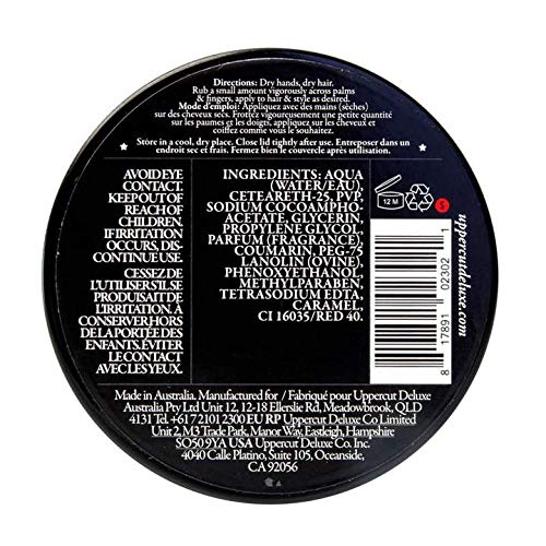 Uppercut Deluxe Pomade for Men, 3.5 oz/100g (2-PACK) – Strong Hold, High Shine Hair Pomade – Water-Based, Easy Washout – Classic Barber Styling for Slick Backs, Side Parts & Pompadours