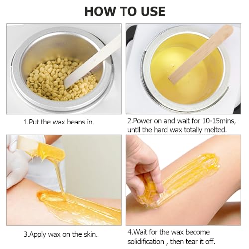 Wax Warmer Kit For Hair Removal, Professional Waxing Kit with 50pcs Waxing Sticks Single Wax Warmer Electric Heater For Women & Men, Facial Skin Body SPA Salon Equipment