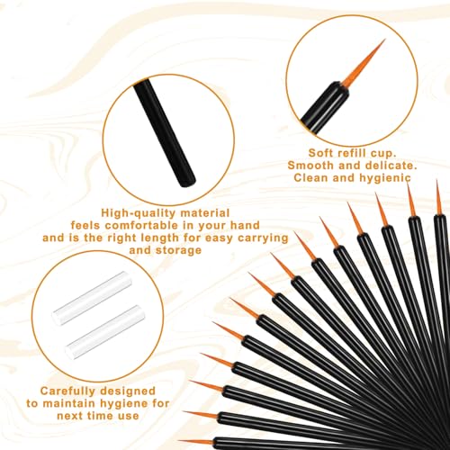 150 Pcs Disposable Eyeliner Brush Set Ultra-fine Point Eye Liner Applicator Cosmetic Eyelash Brush Wands Applicator Black Makeup Eye Liner Tools for Eyelash Lip Liquid Eyeliner Lipstick