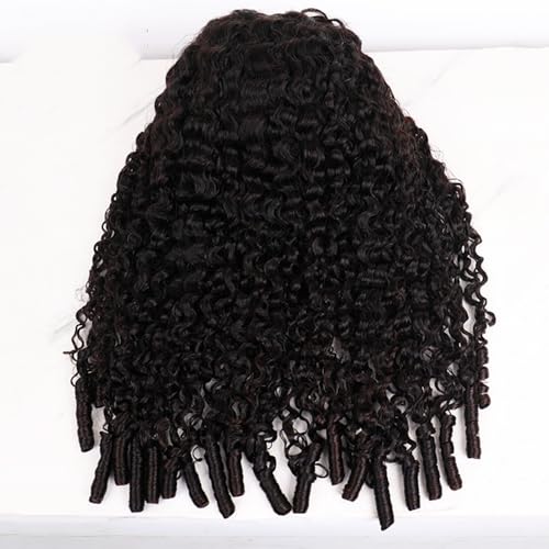 Half Wig Human Hair for Women 24 Inch Burmese Curly Glueless Clip-In Wigs 250% Density 3 IN 1 Half Wigs Flip Over Beginner Friendly Go Drawstring Wig No Glue No Sew Natural Color & Easy Install