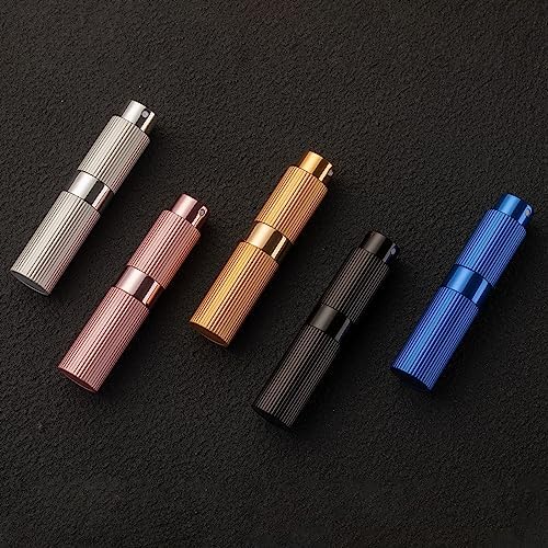 Tekson 2PCS 8ml Travel Perfume Atomizer Refillable, Mini Cologne Spray Bottle Empty, Portable Sprayer (Black & Pink)
