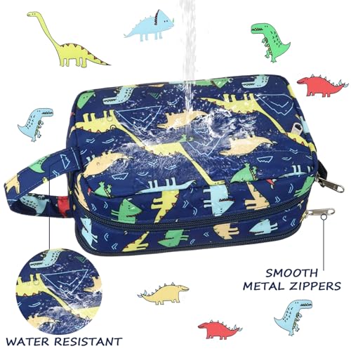 CAMTOP Travel Toiletry Bag for Kids Cute Swim Bag for Boys Girls Waterproof for Toiletries Accessories Bathroom Stuff