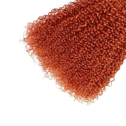 Color 350 Kinky Curly Bundles Orange Human Hair 3 Bundles Curly Wave Brazilian 100% Unprocessed Virgin Extensions Double Weft Bundle 22 24 26 Inch