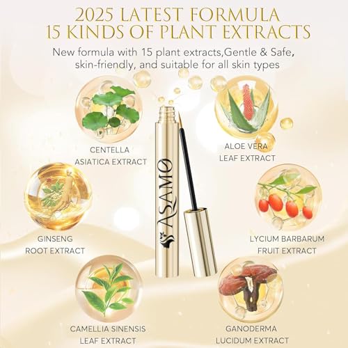 Eyelash Growth Serum ? Lash Serum for Eyelash Growth with 15 Plant Extracts for Longer Thicker Fuller Lashes Nourishing Formula to Enhance Natural Beauty Hypoallergenic Oil Free lash growth serum -3ml