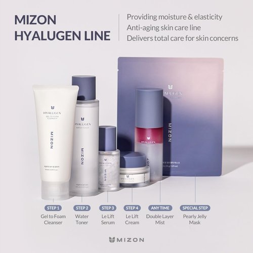 MIZON Hyalugen Gel To Foam Cleanser Collagen Hyaluronic Acid Hydrating Hypoallergenic Face Wash for Dry Skin Moisturizing Korean Skincare(100 ml/3.38 fl. oz) (Pack of 2)