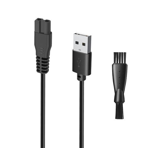5V Charger Replacement Cable for MANSPOT HC-W003A Models, wotdmu USB Charger Cord Compatible with MANSPOT Trimmer Charging with 1 Cleaning Brush, 3.3ft Power Cord