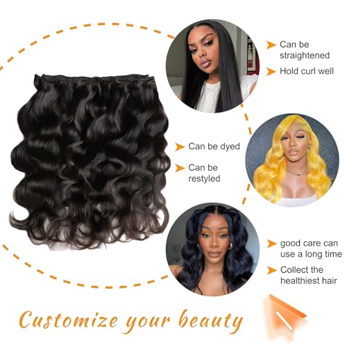 14A Brazilian Body Wave Bundles Human Hair 18 20 22 24 Inch 100% Real Raw Virgin Human Hair Bundles Body Wave 4 Bundles Human Hair Extension Natural Color£¨18 20 22 24£©