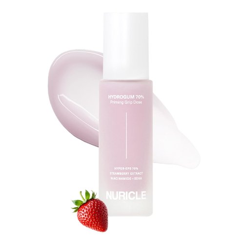 NURICLE HYDROGUM 70% Priming Grip Dose 30ml (1.014 fl.oz) - Hydrates, Smoothes & Grips Makeup for Up to 15 Hours with Hyper-EPS, Korean Face Primer with Niacinamide
