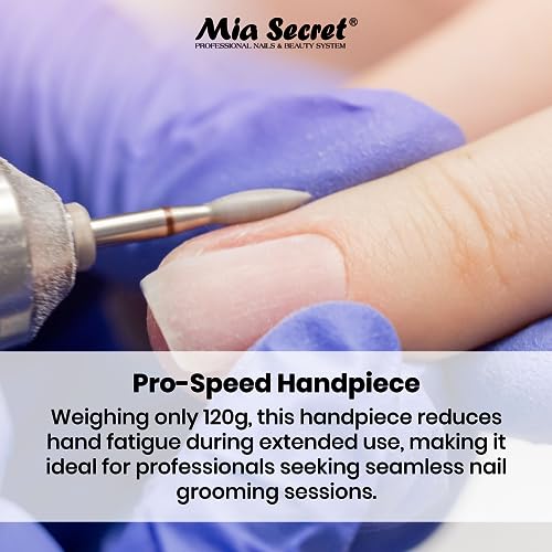 Mia Secret - 272 - PROFESSIONAL Pro-Speed Portable Rechargable Nail Drill - White & Pink NEW ITEM !