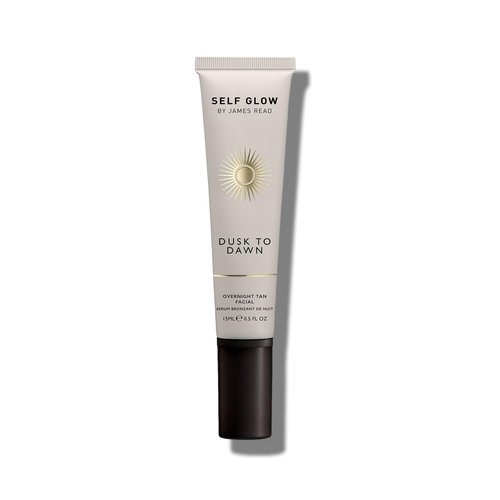 Self Glow by James Read - Dusk to Dawn Overnight Tan Facial Serum Travel Size | Hydrate, Smooth| Aloe, Vitamin E + Plant-Based DHA | Stain-, Silicone- + Drying Alcohol-Free (15mL | 0.5 fl oz)