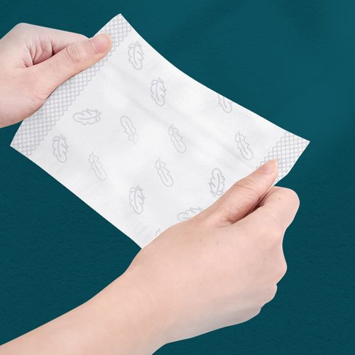 Small Soft Facial Tissue, Bag Cover, NOT In Box, Disposable Facial Napkin, Material Wood Pulp Fiber NOT COTTON, White Facial Paper Tissue, 4-Ply, 4 Packs, 480 Sheets per Pack