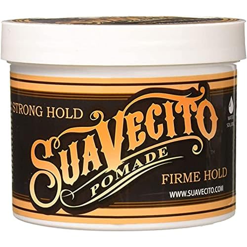 Suavecito Pomade Firme (Strong) Hold - Strong Hold Hair Pomade For Men - Medium Shine Water Based Flake Free Hair Gel - Easy To Wash Out - All Day Hold For All Hair Styles