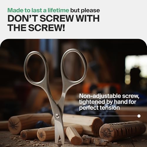 GERMANIKURE Professional Nail Cutter Scissors - FINOX Stainless Steel Nail Scissors - Curved for Nail Tips - Manicure Tools in Cork Case - Ethically Made in Solingen Germany - 4704