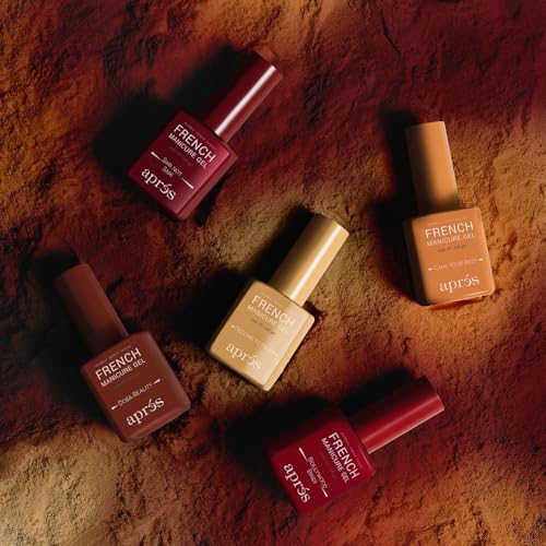 Apres Nail French Manicure Set | Includes 5 Ombre Color | Each Bottle 15mL / 0.5 Fl Oz | 2022 Version (Mumbai)