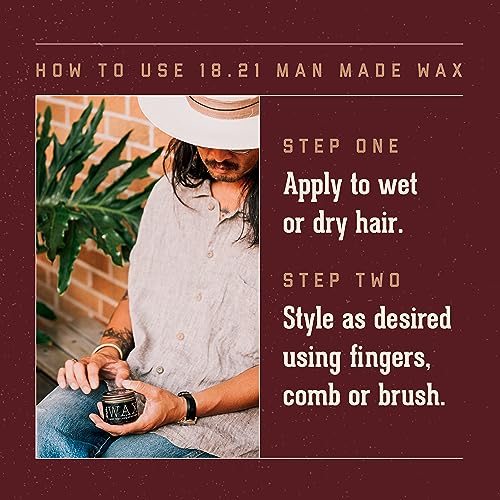18.21 Man Made Hair Styling Products Pomade, Wax, Clay & Paste, 2 oz