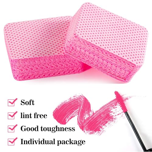 MAQIHAN 1500 Lint Free Nail Wipes - Pink Acetone Nail Polish Remover Wipes Lint Free Nail Wipes Pads Gel Nails No Lint Nail Glue Wipes Eyelash Extensions Toallitas Para U?as Sin Pelusa Nail Supplies