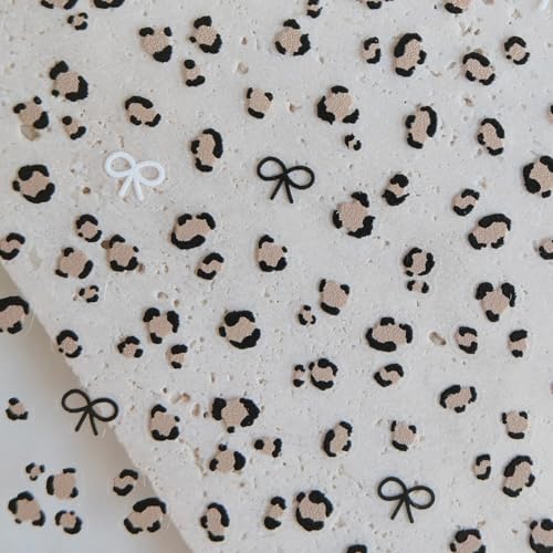 Leopard Print Nail Art Stickers, Coquette Nail Decals,Self-Adhesive, Nail Accessories & Supplies, Durable & Long-Lasting