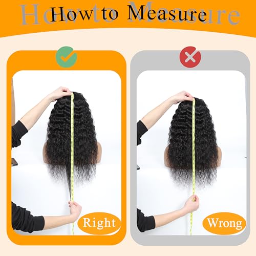 13x4 Deep Wave Lace Front Wigs Human Hair 200% Density Black Curly Human Hair Wig Long Natural Wigs for Black Women Transparent Lace Frontal Wig for Daily Wear 30 Inch