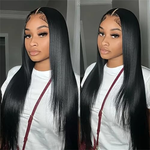 12A 22 24 26 28 Inch 4 Straight Bundles 100% Unprocessed Brazilian Virgin Human Hair Extensions Sew In Quick Weave Raw Billion Glossy Hair Bundles for Women Natural Black Color