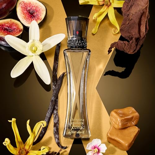 Christina Aguilera Xtina After Dark Eau de Parfum for Women, EDP Spray, Notes of Fig de Provence, Caramel, Vanilla Bean, Floral Amber Woody Fragrance, Travel Size Perfume, 0.5 fl oz