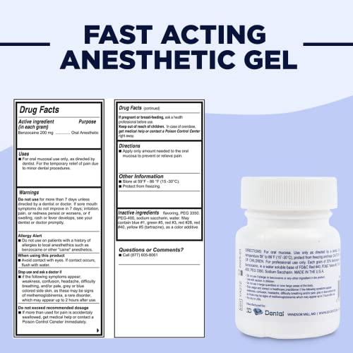Dynamic Dental Candi Caine, Topical Anesthetic Gel, 1 oz, Cherry Flavor
