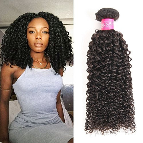 ISEE Hair Virgin Malaysian Deep Curly Jerry Curly Human Hair 3 Bundles,100% Unprocessed Human Hair Extensions Natural Black Can Be Dyed 18 20 22inches