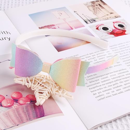 6 Pack Girls Headbands Glitter Kids Headbands Bow/Heart/Star Headbands for girls/Toddler/Teens (A-666)