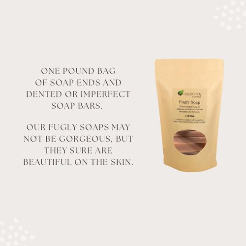 Aspen Kay Naturals - 1 Pound Bag of Fugly Soap, a Mixture of Dented & Imperfect Soap Bars, Soap Ends & Chunks. Natural & Organic Ingredients. (Turmeric)