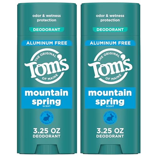 Tom¡¯s of Maine Mountain Spring Natural Deodorant for Men and Women, Aluminum Free, 3.25 oz, 2-Pack