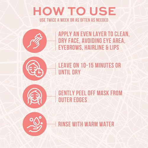 Freeman Exotic Blends Facial Mask 4 Piece Set, Peel-Off & Jelly Masks, Cleansing, Pore-Clearing & Hydrating Facial Masks, For All Skin Types, Includes Silicone Mask Brush, Vegan & Cruelty-Free