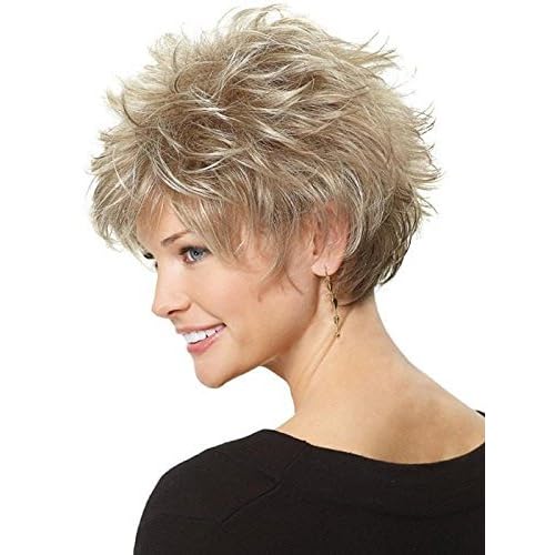 Gabor Perk Short Layered Textured Wig by Hairuwear, Petite Cap, G11+ Mocha Mist