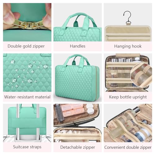urophylla Detachable Travel Toiletry Bag for Women - Large Toiletry Bags for Traveling Women - Hanging Makeup Cosmetic Bag, Organizer for Travel Accessories Cruise Essential - Travel Size Toiletries