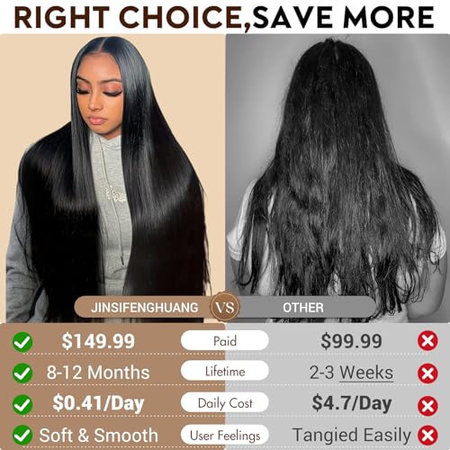 13x6 HD Lace Front Wigs Straight Human Hair Wigs 230% Density Straight Lace Front Wigs Human Hair with Baby Hair Brazilian Virgin Human Hair Wigs for Women 20 Inch