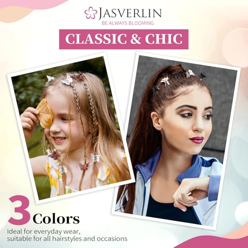 Mini Butterfly Hair Clips, 50pcs Black Brown Clear, Small Claw Clips Accessories for Women Girls Bangs, Little Butterflies Claws or Fine Thin Short Hair Bulk (Classic)
