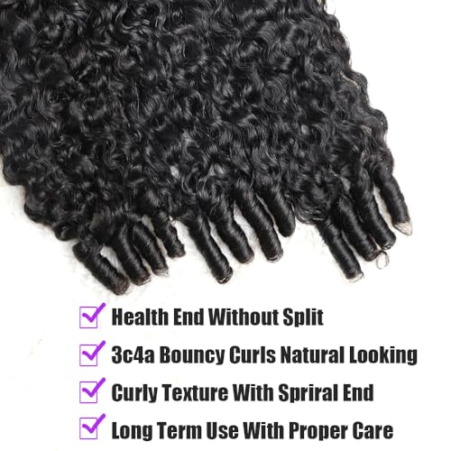 Curly Bundles Human Hair 18 20 22 Inches 3 Bundles Brumese Curly Human Hair Bundles 3C4A Virgin Raw Water Wave Bundles with Spiral End Quick for Women Natural Black