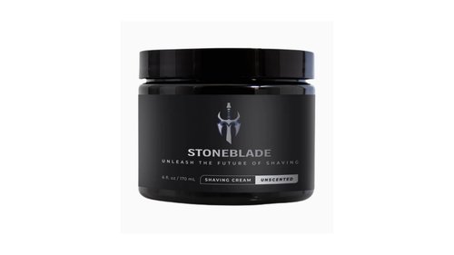 StoneBlade Unscented Shaving Cream for Men – Luxury Lathering Shave Cream for Sensitive Skin, Hydrating Non-Irritating Formula, Use with Brush or Hands, Made in USA
