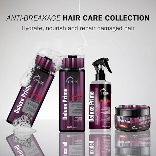 TRUSS Deluxe Prime + Deep Conditioner - Anti Frizz & Damaged Hair Treatment - Moisturizing Conditioner for Restored Hair Shine - Powerful Hair Care with an Anti Breakage Effect (10.4oz)