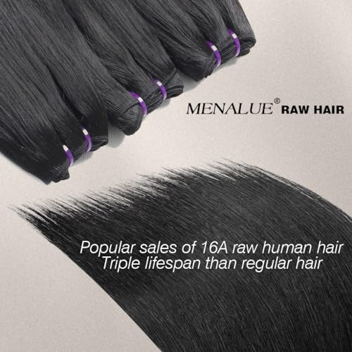 Raw Straight Bundles Human Hair 20 22 24 Inch 100% Unprocessed 16A Vietnamese Human Hair Bundles Straight Virgin Hair Sew In 3 Bundles Thick Hair Extensions Natural Color