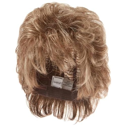 GABOR Instinct Luxury Short Wavy Shag Wig With Extended Lace Front by Hairuwear, Petite Average Size Cap, G11+ Mocha Mist
