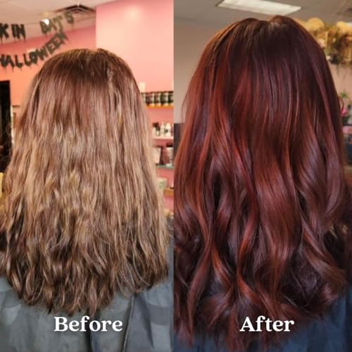 Pallure Color Pigment Refresher Mask, Semi Permanent Hair Color Depositing Conditioner, 8.5 Oz (Copper Brown)