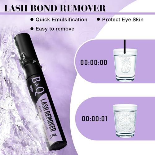 B&Q Lash Clusters Kit 280PCS Eyelash Clusters Kit,30D 40D D 9-16MIX Individual Lash Comfortable Eyelash Extension Set, Classic Look with Bond and Seal Waterproof, Remover DIY at Home(Set,30D+40D)