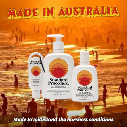 Standard Procedure. SPF 50+ Sunscreen, Broad Spectrum Face & Body Sunblock for Sun-Sensitive Skin, 4HR Water Resistant, Organic Formula, 8.5 oz