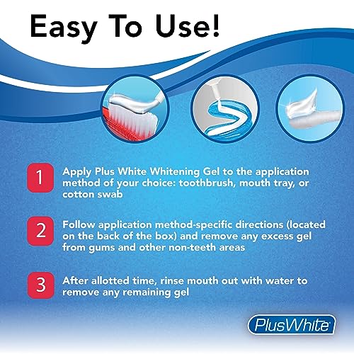 Plus White Speed Whitening Gel - 5 Minute Results - Professional at Home Teeth Whitening w/Dentist Approved Ingredient & Tooth Stain Remover (2 oz)